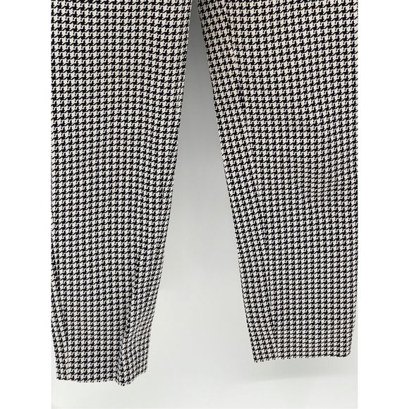 Theory Pants Treeca Winhall Women Size 2 Houndstooth Black White Ankle - Picture 13 of 15